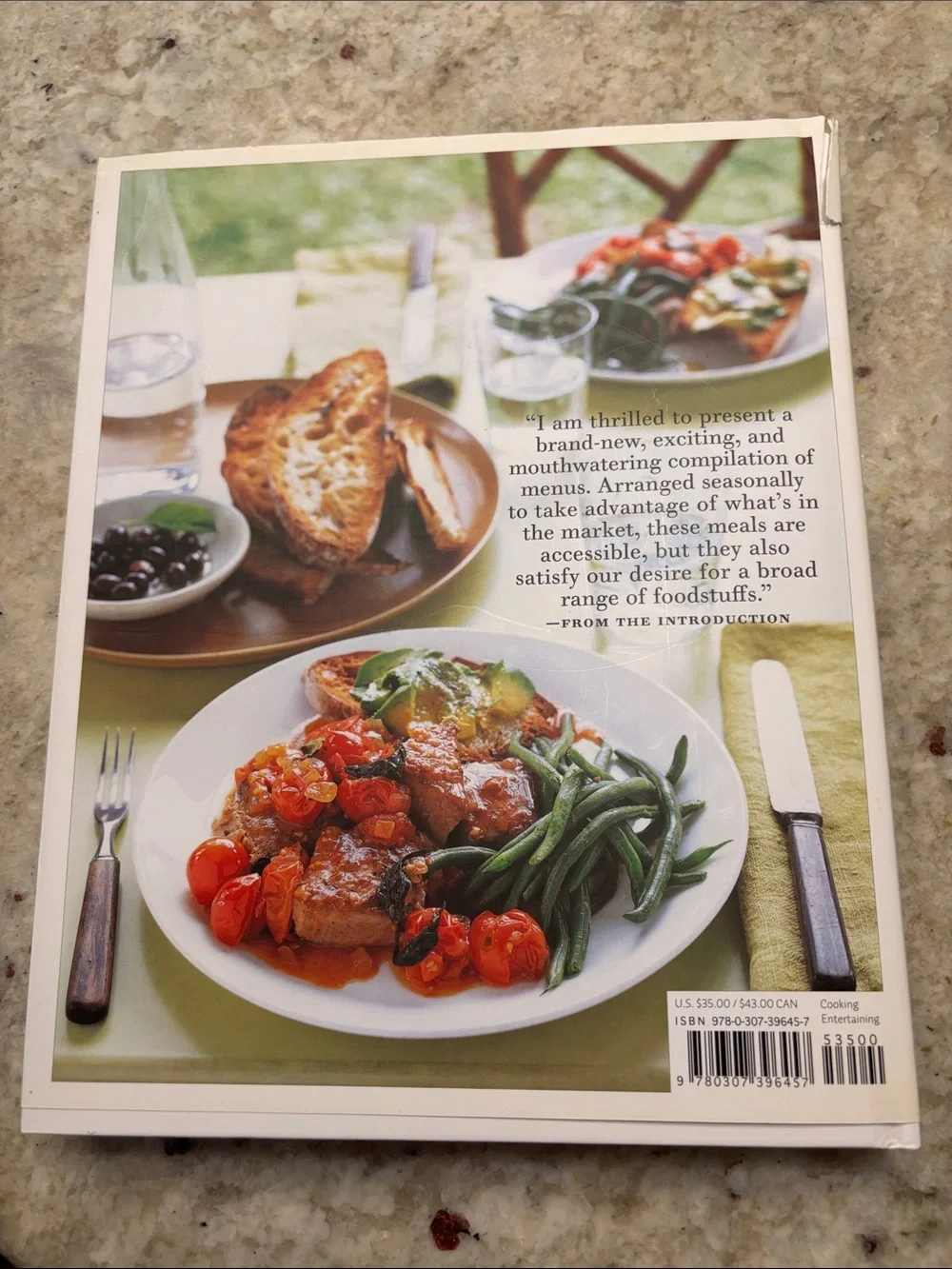 Martha Stewart Dinner at Home Cookbook — Teal Cover with White Accent